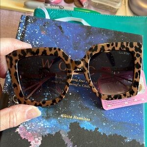 Betsey Johnson Brown Leopard Sunglasses